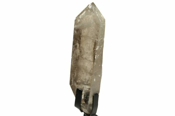 Smoky Quartz Crystal on Metal Stand - Brazil #209256